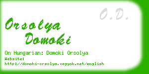 orsolya domoki business card